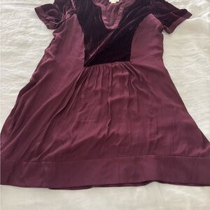 Maeve Deep Purple Velvet Mini Dress